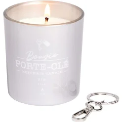 Bougie porte-clé argenté senteur pin 33H