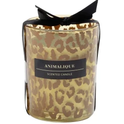 Bougie pot en verre motif pelage animal Ø10xH12,5cm (2 modèles léopard ou tigre) < Gifi Sale
