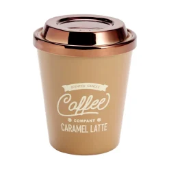 Bougie pot forme tasse café avec couvercle métallisé Ø9,5xH11cm (3 modèles) < Gifi Clearance