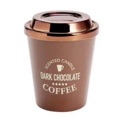 Bougie pot forme tasse café avec couvercle métallisé Ø9,5xH11cm (3 modèles) < Gifi Clearance