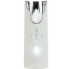 Bougie religieuse blanche LED croix Ø5,5xH15cm < Gifi Hot