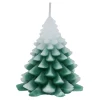 Bougie sapin Noël vert et blanc Ø7xH9cm < Gifi Hot