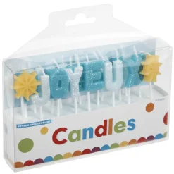 Bougies Joyeux anniversaire bleu
