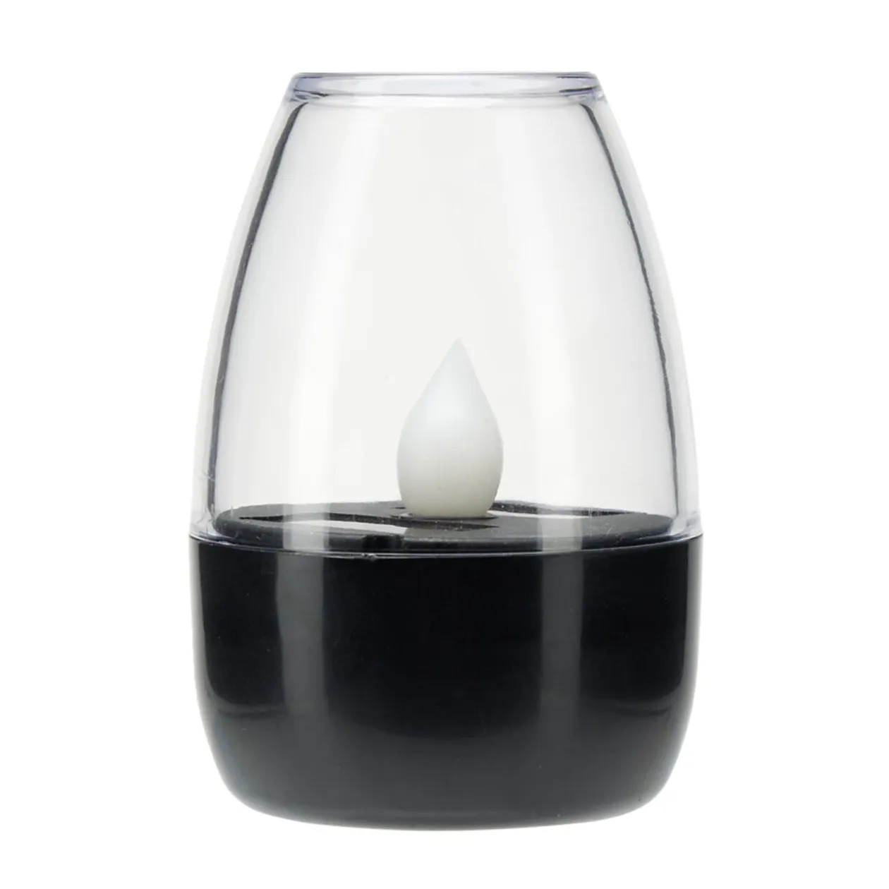 Bougie solaire noire à poser Ø6xH9cm