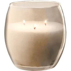 Bougie XL dans verre coloré beige senteur jasmin orchidée 36H < Gifi Sale