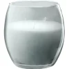 Bougie XL dans verre coloré bleu senteur monoï 36H