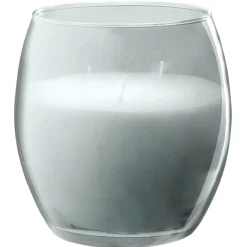 Bougie XL dans verre coloré bleu senteur monoï 36H