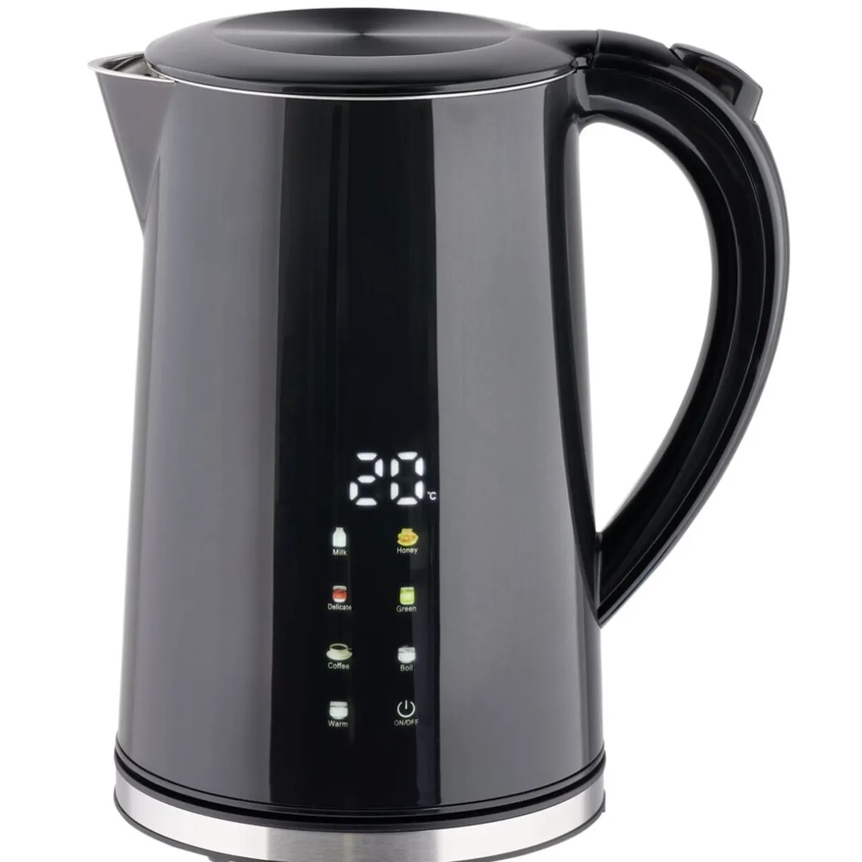 Bouilloire digital 1,7L température ajustable 7 modes pré-enregistrés 2200W noire < Gifi Discount