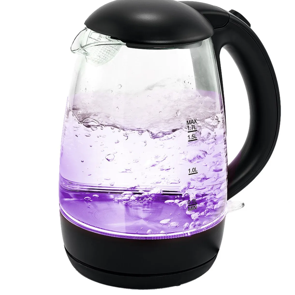 Bouilloire LED sans fil couleurs variables Homday en verre 1,7L < Gifi Sale