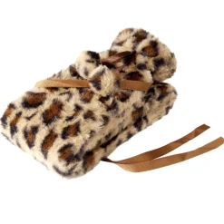 Bouillotte longue XXL 1,8L tissu peluche léopard 10x75cm