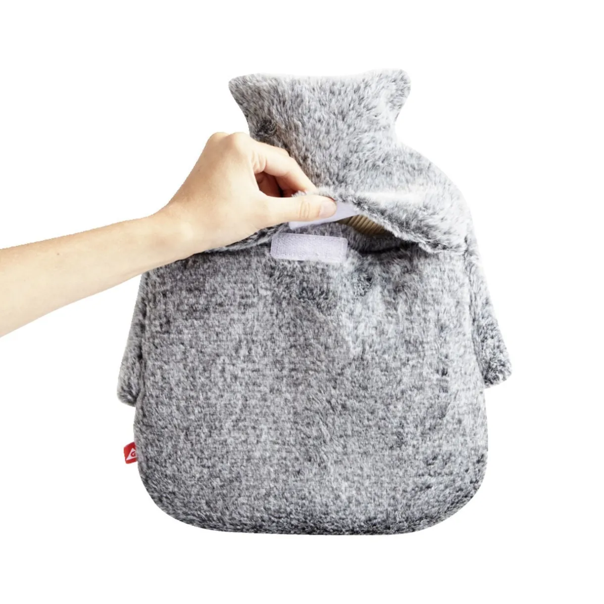 Bouillotte pour pieds 1,8L housse fausse fourrure grise < Gifi Hot