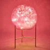 Boule Déco Led + socle doré