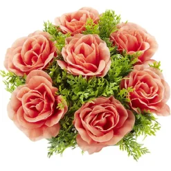 Boule de fleurs artificielles Rose et gypsophile blanc - 7 têtes < Gifi Best
