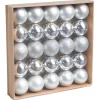 Boule de Noël argenté Ø4cm x25