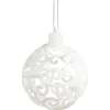 Boule de Noël baroque blanc Ø8cm x3