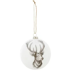 Boule de Noël blanche esprit scandinave nature < Gifi