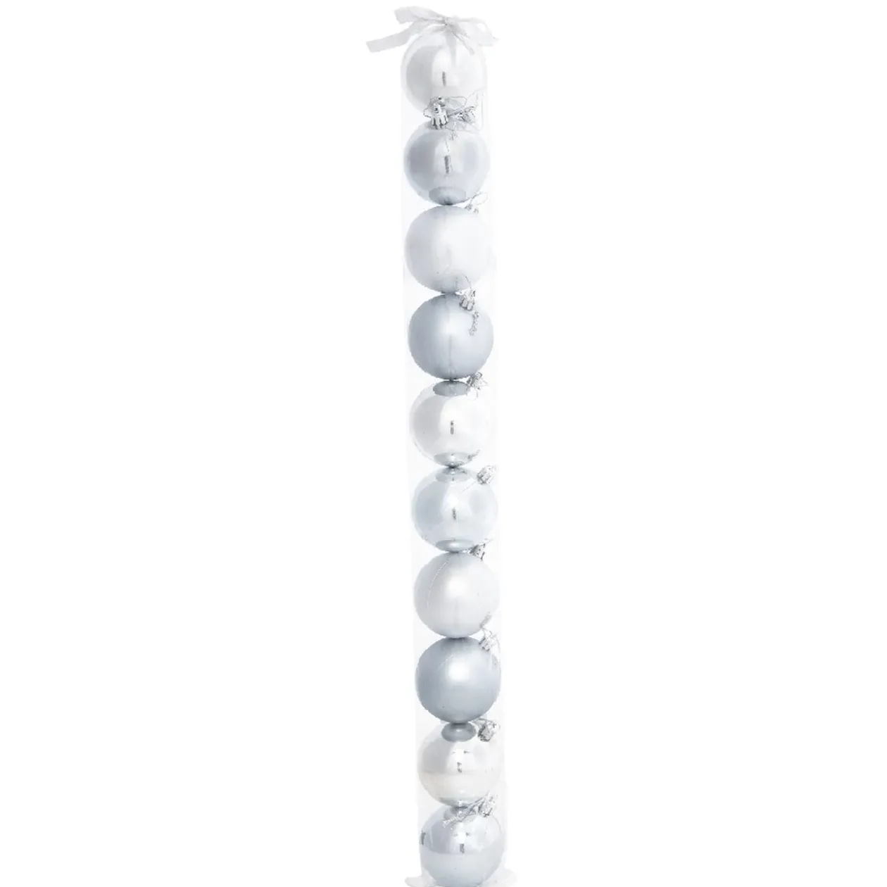 Boule de Noël bleu et argenté x10