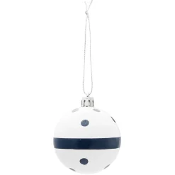 Boule de Noël bleu et blanc Ø6 cm