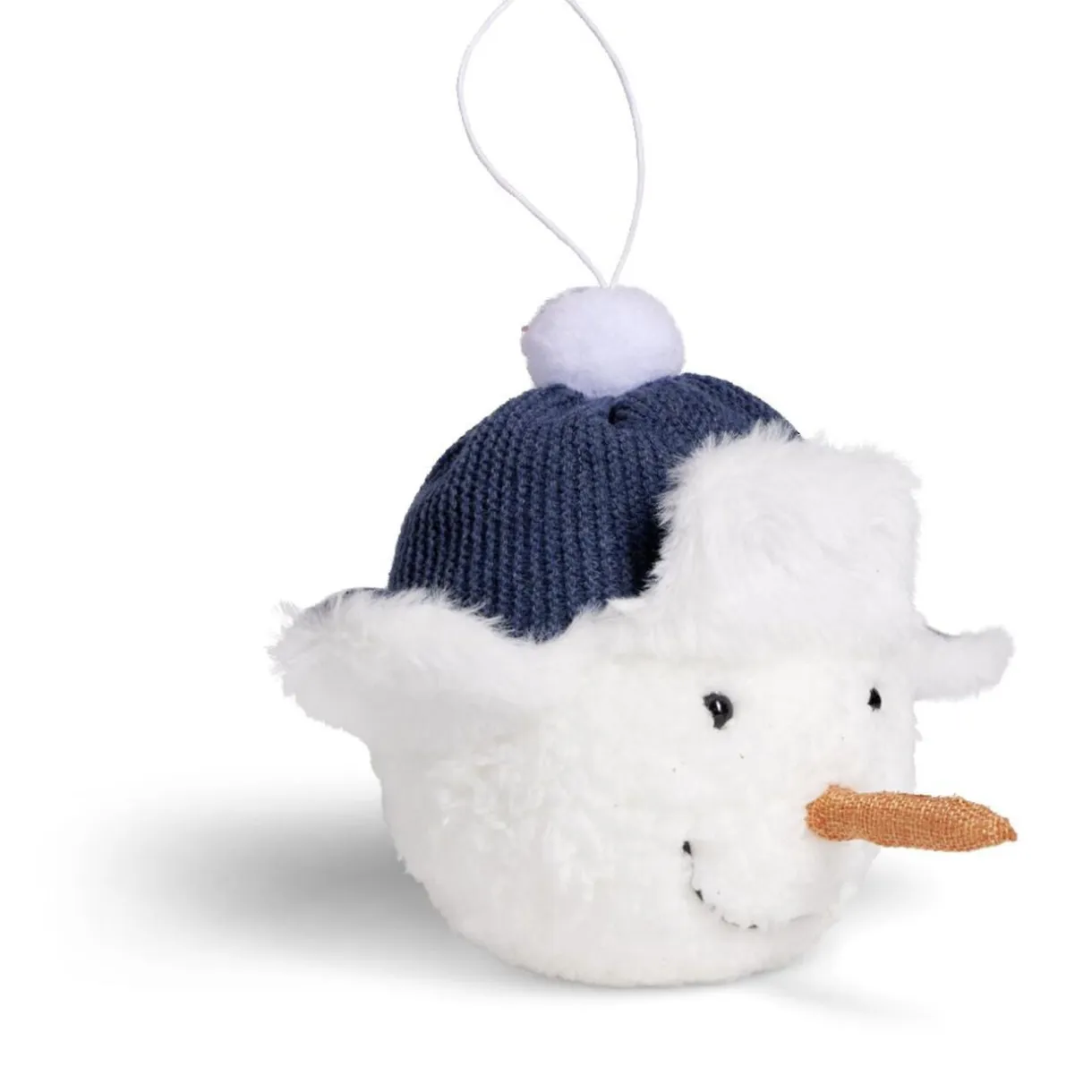Boule de Noël bonhomme de neige fourrure blanc Ø12cm < Gifi Outlet