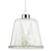 Boule de Noël cloche en verre décor boréal H8,6cm < Gifi