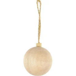 Boule de Noël à décorer en bois Ø4,8 cm < Gifi Outlet