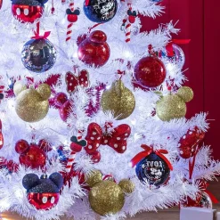 Boule de Noël Disney Mickey doré pailleté 12.2x8.5xH11,5cm < Gifi Online