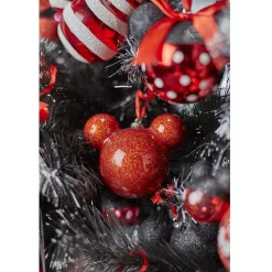 Boule de Noël Disney tête de Mickey rouge pailletée < Gifi Sale