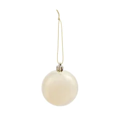 Boule de Noël dorée brillante et mate x10