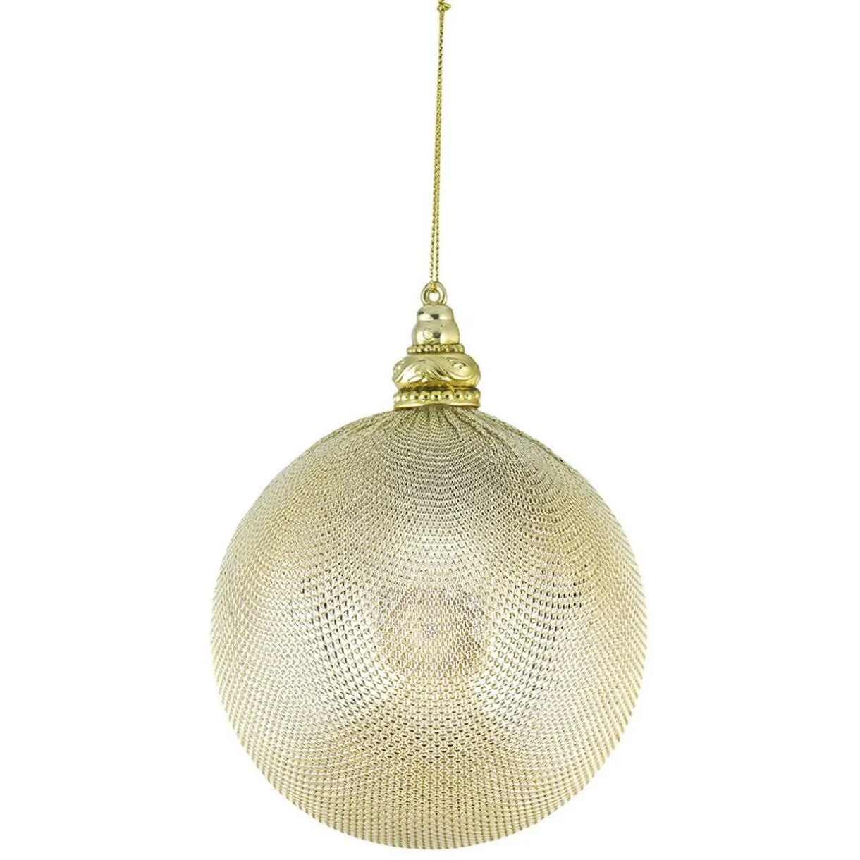 Boule de Noël en acrylique beige doré Ø10 cm < Gifi Outlet