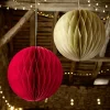 Boule de Noël en papier XL à suspendre Ø60xH60cm (2 modèles)
