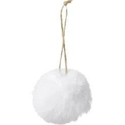 Boule de Noël fourrure blanche Ø6cm < Gifi Sale