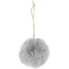 Boule de Noël fourrure gris Ø6cm < Gifi Online