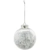 Boule de Noël garnie de cheveux d'ange (4 modèles)