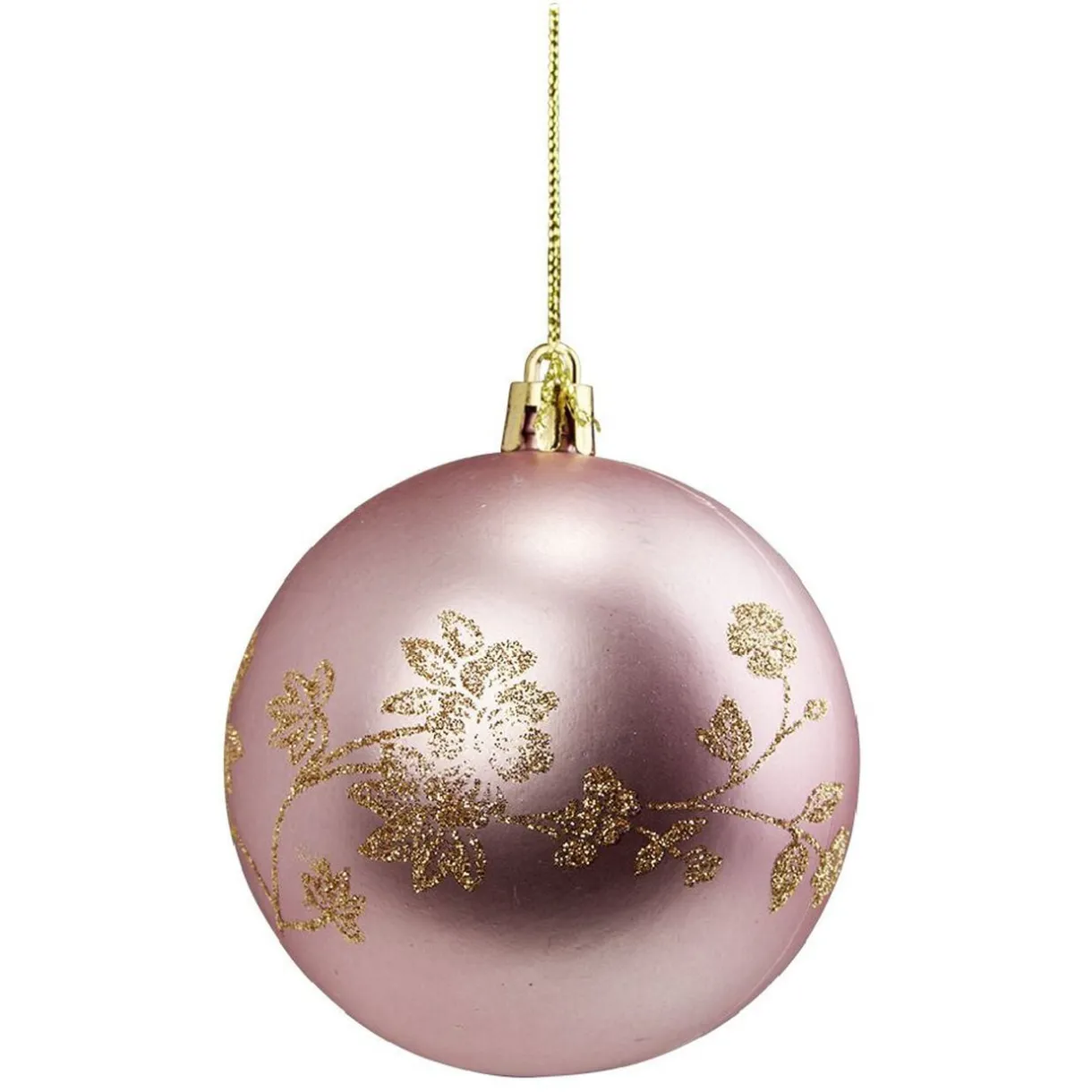 Boule de Noël imprimé fleur pailleté doré Ø8cm < Gifi Best