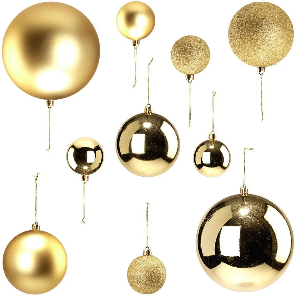 Boule de Noël jaune doré x15 < Gifi Best
