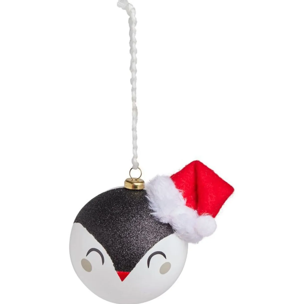 Boule de Noël kawaii pingouin avec bonnet rouge Ø8cm < Gifi Outlet