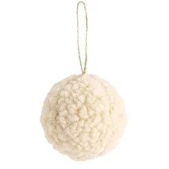 Boule de Noël laine bouclée à suspendre (4 modèles) < Gifi Best