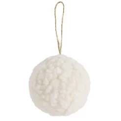 Boule de Noël laine bouclée à suspendre (4 modèles) < Gifi Best