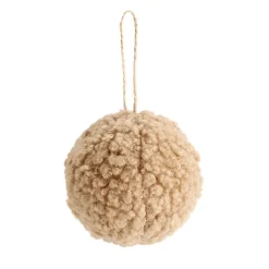 Boule de Noël laine bouclée à suspendre (4 modèles) < Gifi Best