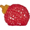 Boule de Noël lumineuse rouge 10 LED blanc chaud Ø12 cm < Gifi Outlet