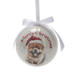 Boule de Noël motif animal mignon avec ruban blanc Ø8cm (4 modèles) < Gifi Outlet