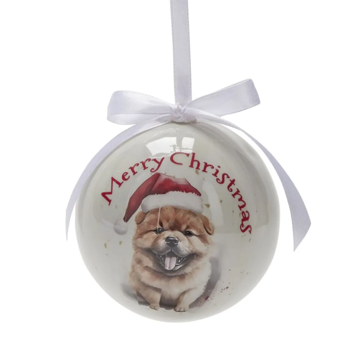 Boule de Noël motif animal mignon avec ruban blanc Ø8cm (4 modèles) < Gifi Outlet