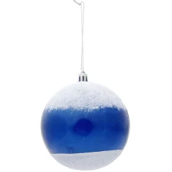 Boule de Noël neige blanche bleue Ø10 cm < Gifi Clearance