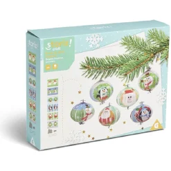 Boule de Noël origami à confectionner x6