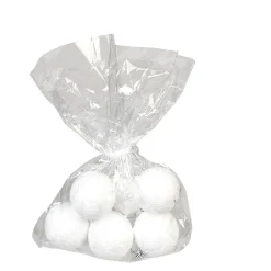 Boule de Noël plastique blanc x6