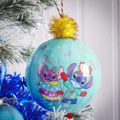 Boule de Noël Stitch avec pompon Ø12cm H15cm < Gifi Outlet