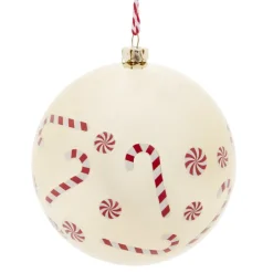 Boule de Noël à suspendre en plastique décoré Ø8cm (3 modèles) < Gifi Sale