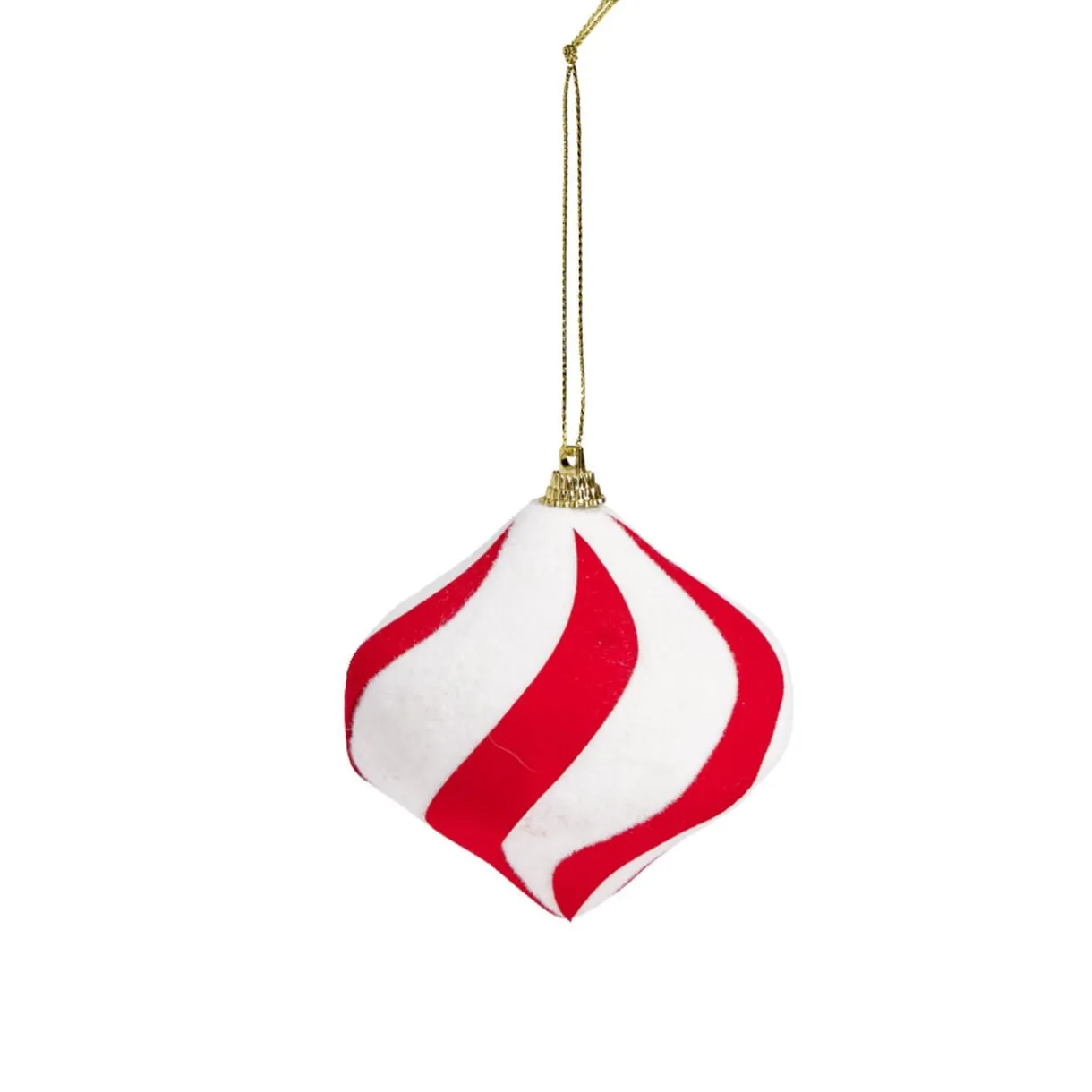 Boule de Noël à suspendre rouge et blanc Ø8cm - 2 modèles < Gifi New