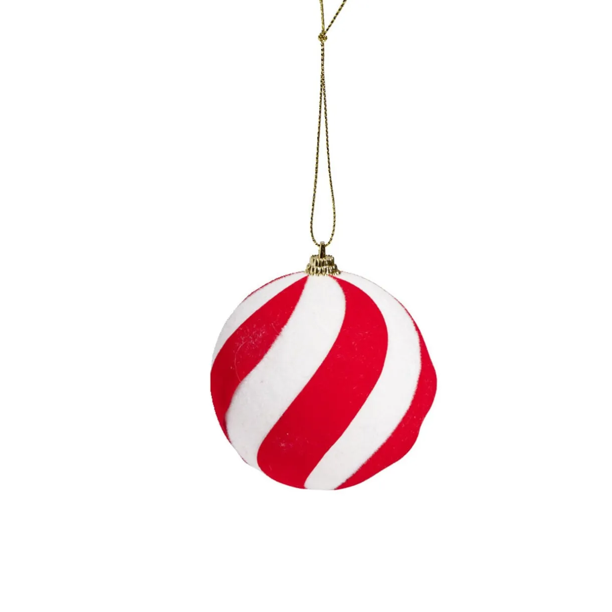 Boule de Noël à suspendre rouge et blanc Ø8cm - 2 modèles < Gifi New