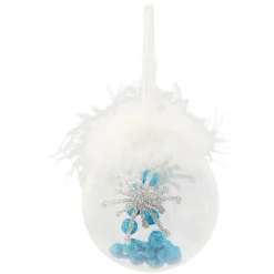 Boule de Noël transparente avec plumes < Gifi Hot